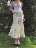Bea Floral Fishtail Maxi Skirt [YOEPFX2N]