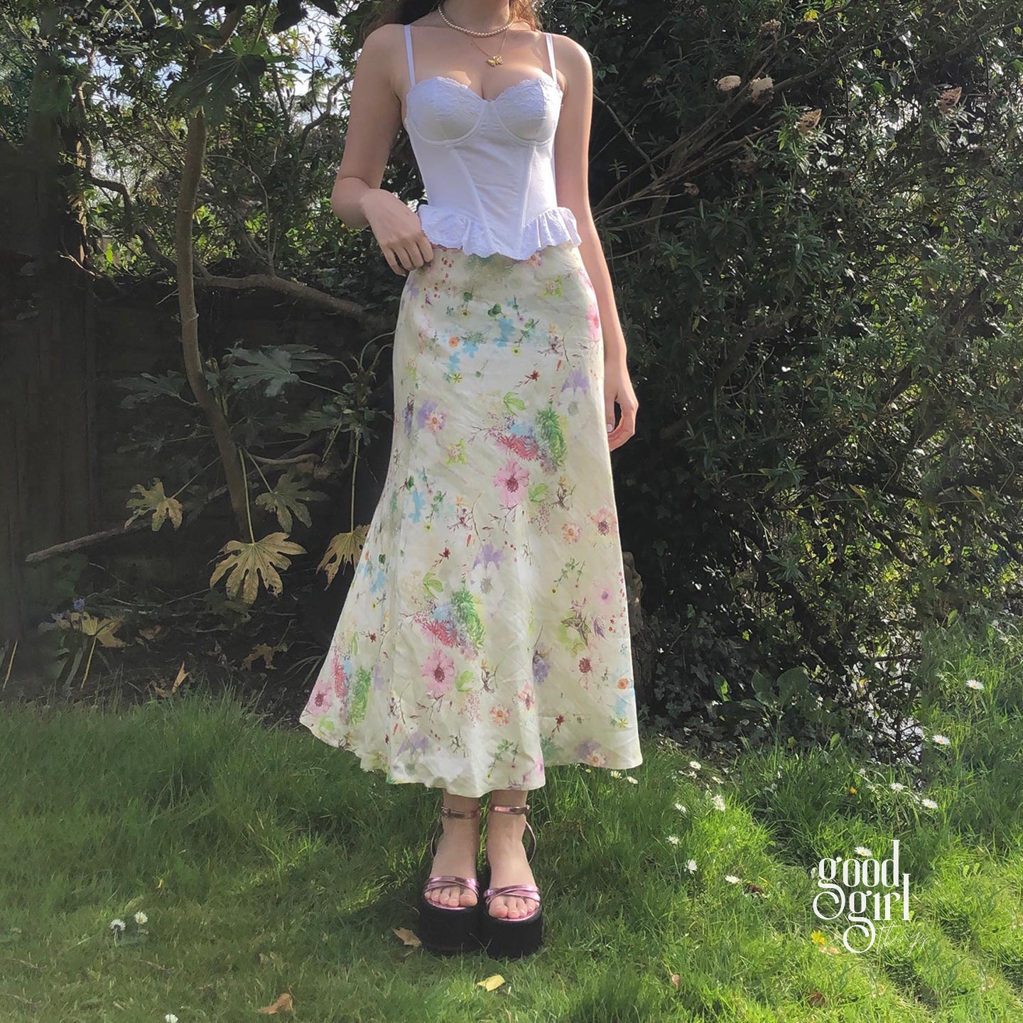 Bea Floral Fishtail Maxi Skirt [ZS7RJ29M]