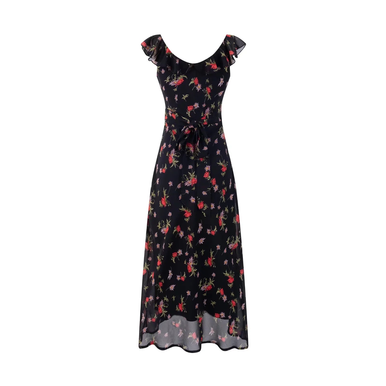 Bexlee Floral Backless Midi Dress [8TRGQRSL]