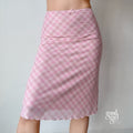 Bree Pink Plaid Mini Skirt [KJE2D370]