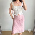 Bree Pink Plaid Mini Skirt [5UDPQYNM]
