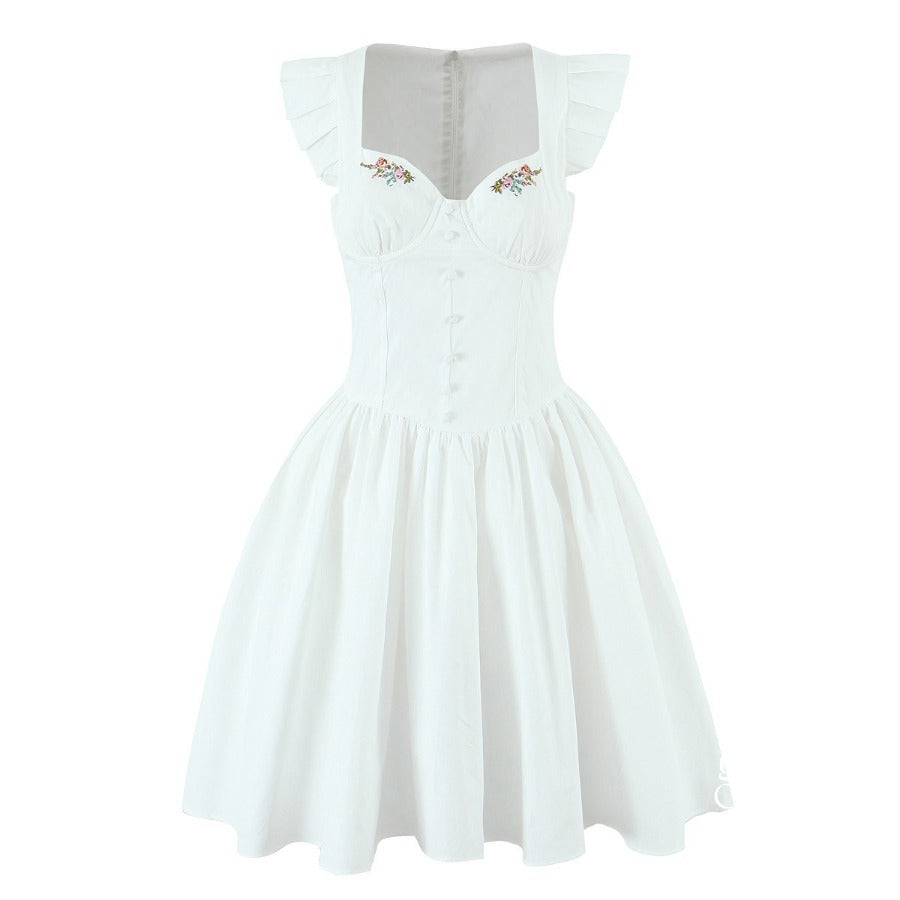 Briseida Flutter-Sleeve Mini Dress [CHM8FUA5]