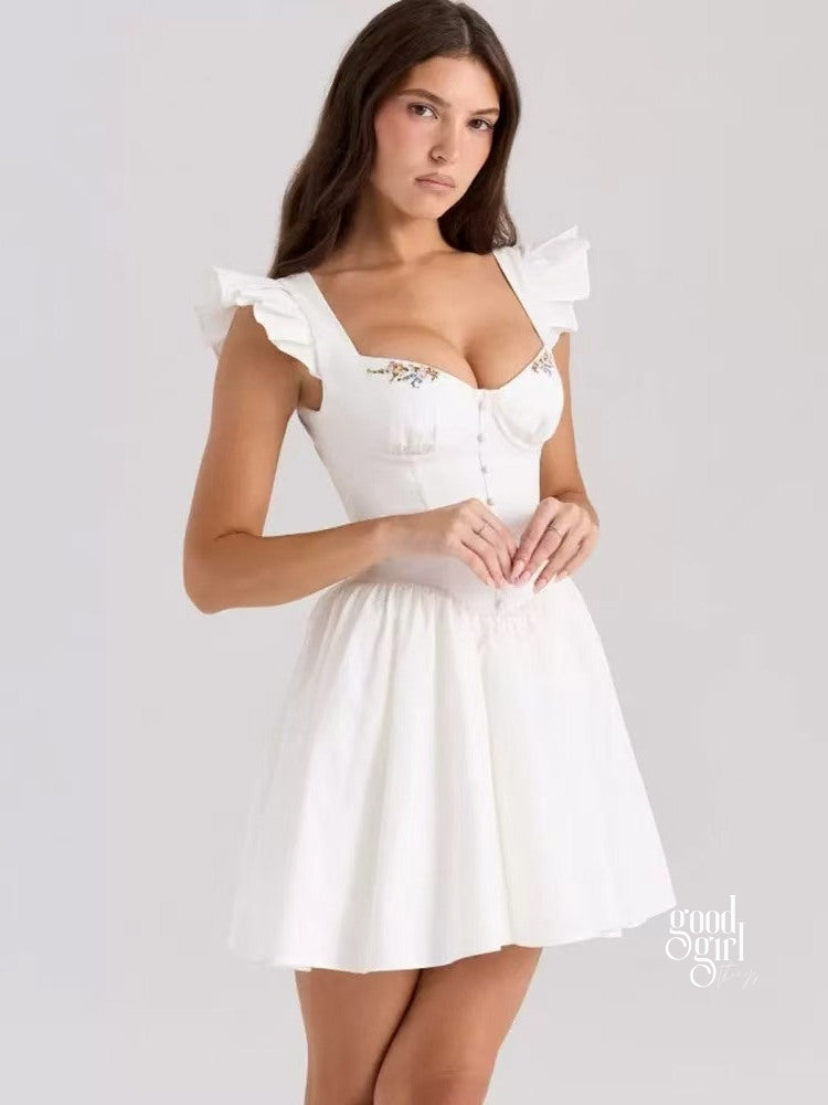 Briseida Flutter-Sleeve Mini Dress [BWOYQB6S]