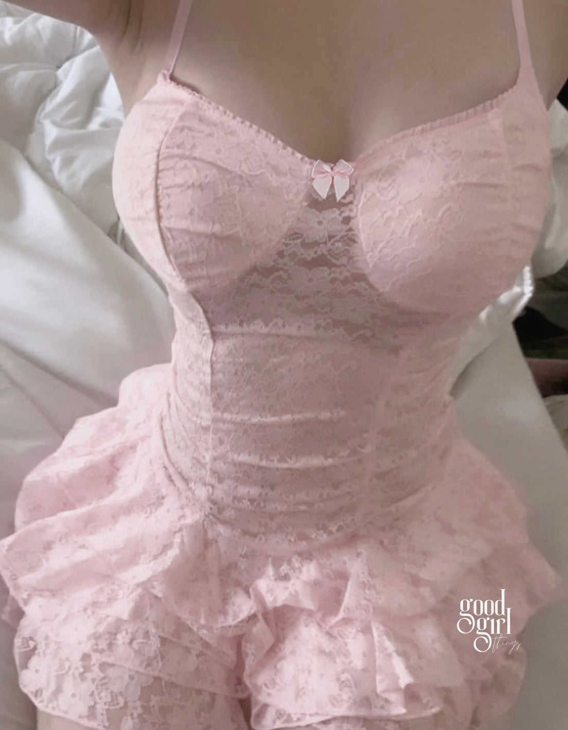 Cailyn Lace Ruffle Mini Dress [T73JNO5W]
