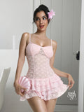 Cailyn Lace Ruffle Mini Dress [EP2OIZGY]