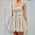 Callan Apricot Floral Mini Dress [T8YD9TLQ]