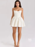 Chevelle Strapless Pleated Mini Dress [8XTPO7GP]