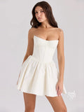 Chevelle Strapless Pleated Mini Dress [ZTUE59F8]