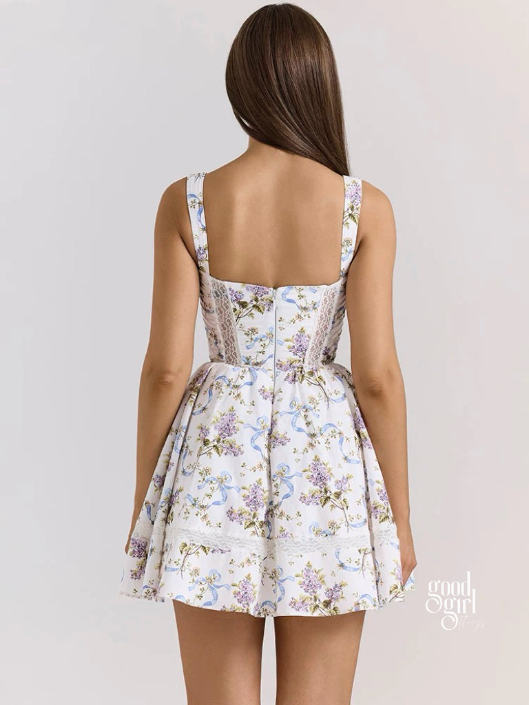 Cosette Floral Lace Mini Dress [ENBX3PSQ]