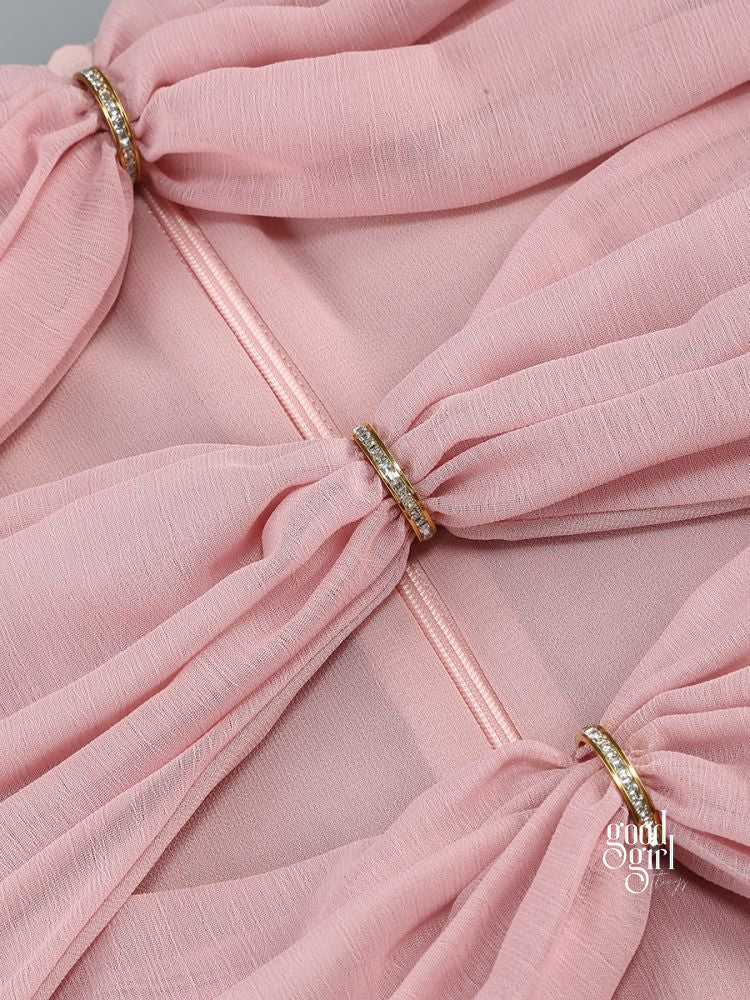 Dalary Pleated Fishtail Maxi Dress [G3GJ2UVQ]