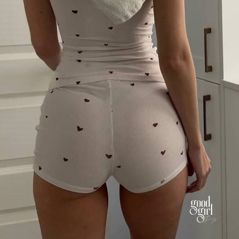 Daysi Heart Print Lounge Set [ZMSV9LEZ]