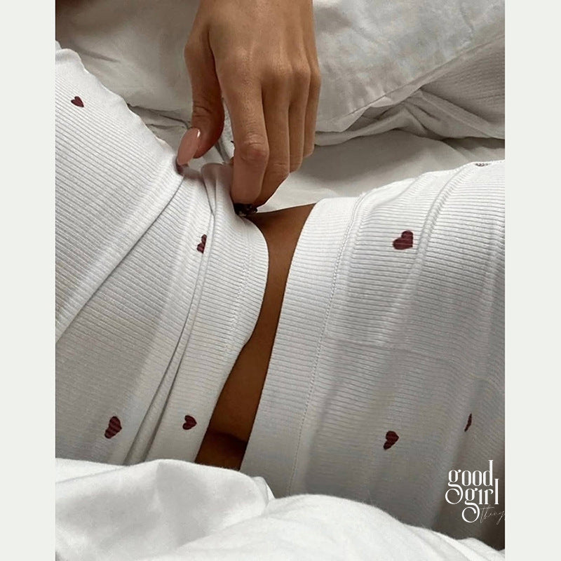 Daysi Heart Print Lounge Set [QOVAG8JC]