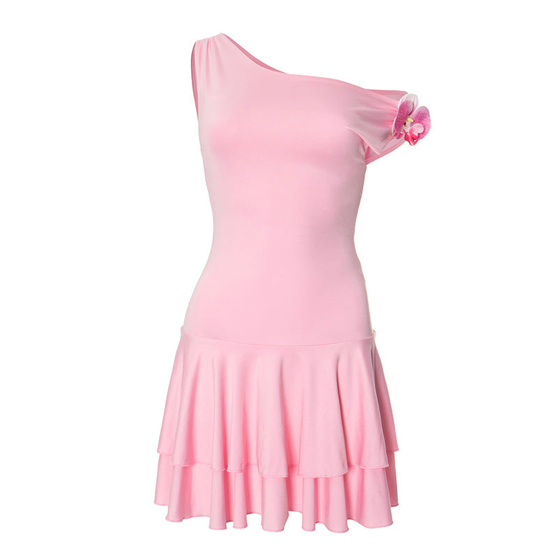 Dyani One Shoulder Pleated Dress [KVBV9V77]