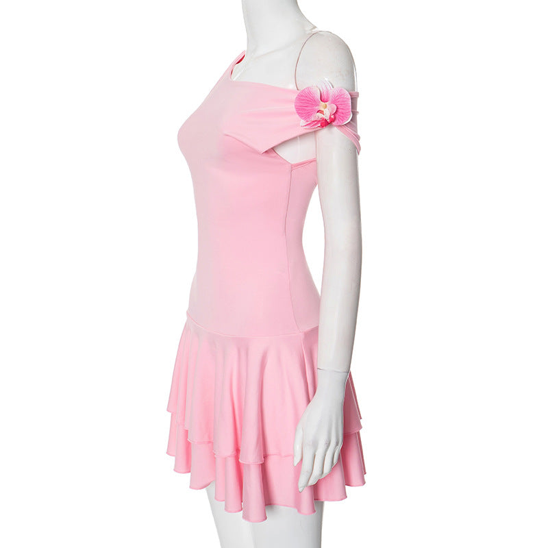 Dyani One Shoulder Pleated Dress [0Q41JH13]