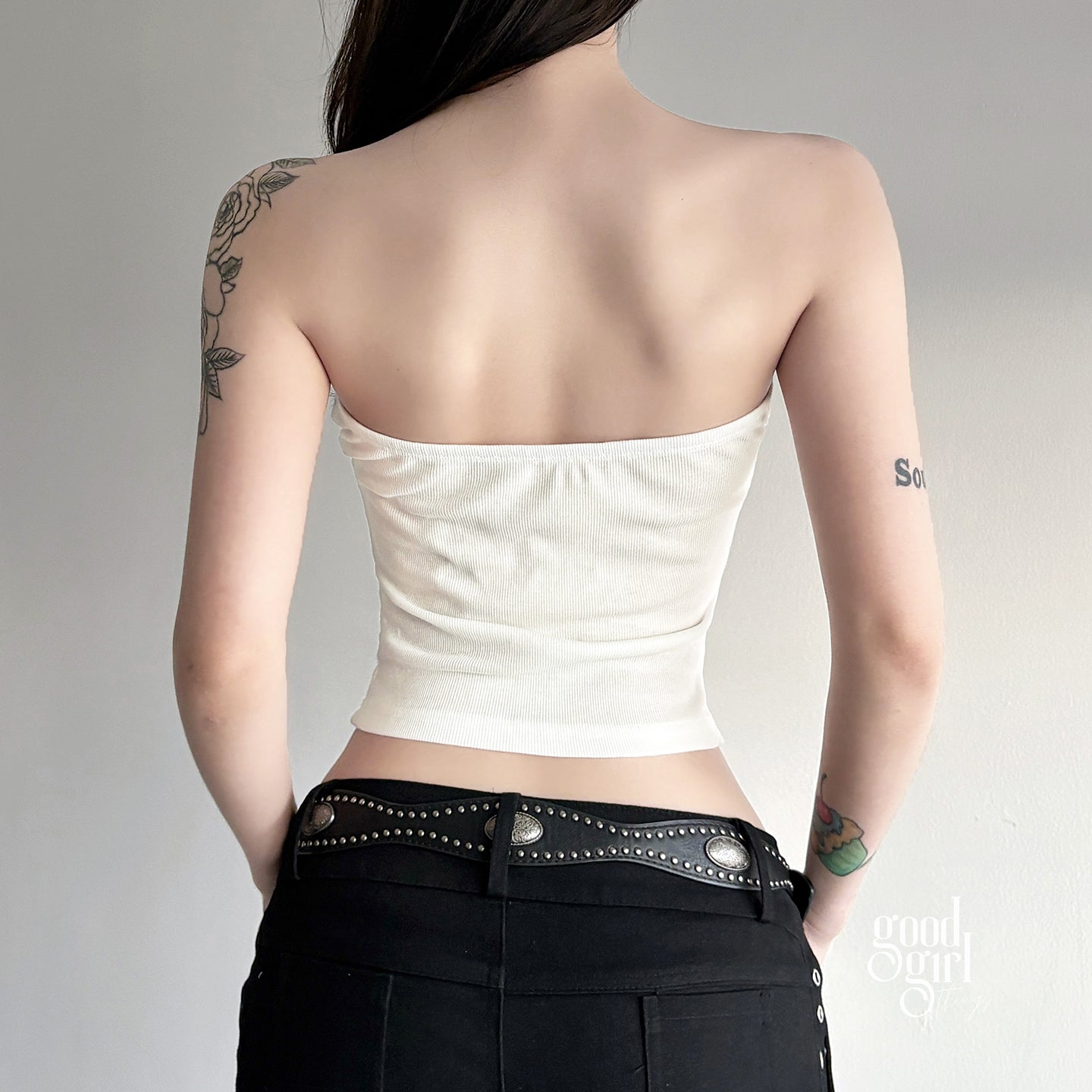 Elli Contrast Floral Tube Top [ACOBLNY6]