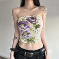Elli Contrast Floral Tube Top [DD0ORUXJ]