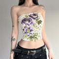 Elli Contrast Floral Tube Top [GH3JN0JS]