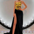 Elliemae Sequin Slit Gown [WKZHP14O]