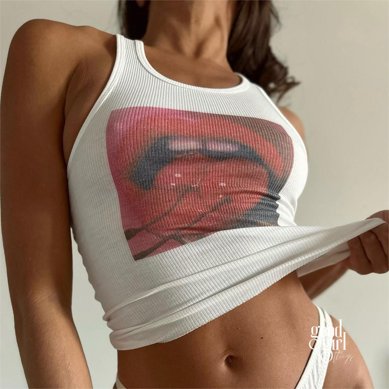 Emmanuelle Printed Knit Tank Top [N7M93C9M]