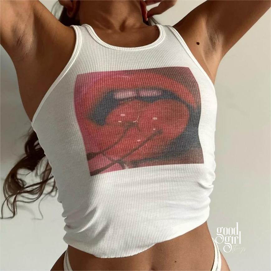 Emmanuelle Printed Knit Tank Top [R2EMNS0H]