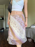 Freyja Floral Mesh Midi Skirt [HW3YY03R]