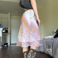 Freyja Floral Mesh Midi Skirt [43K84N8C]