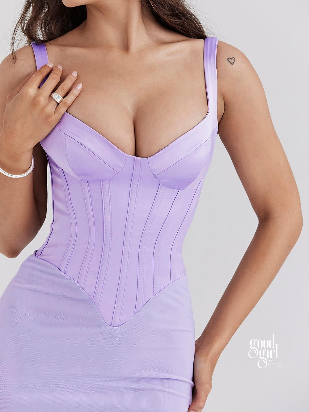 Guinevere Violet Square Neck Maxi Dress [NUHQCKUI]