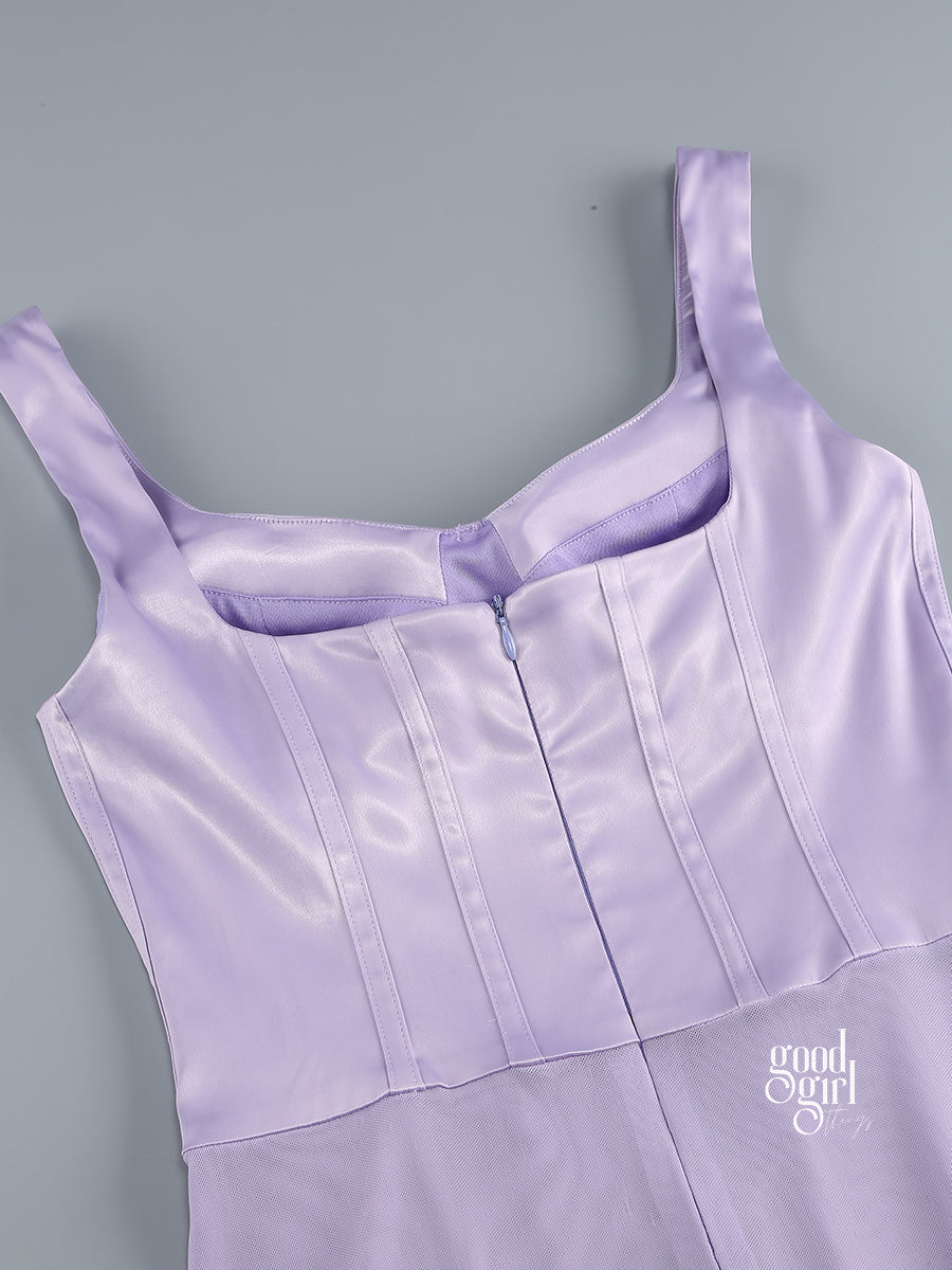 Guinevere Violet Square Neck Maxi Dress [QX8CEVVE]