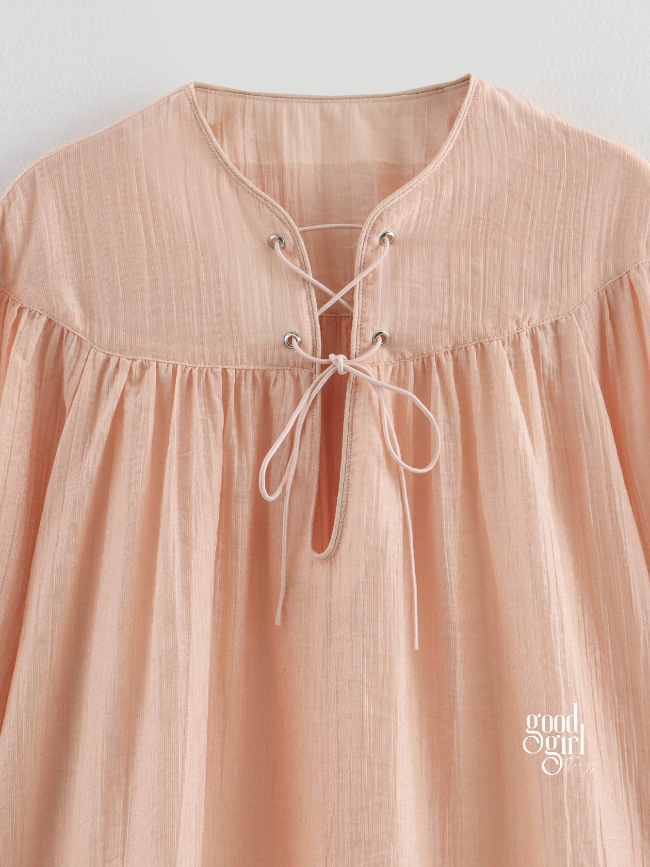 Heaven Crinkled Tie-Front Top [5CLVMNJY]