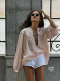 Heaven Crinkled Tie-Front Top [T6UD0XWC]