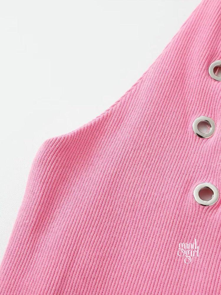 Hennessy Halter Backless Top [LZXXB5UK]