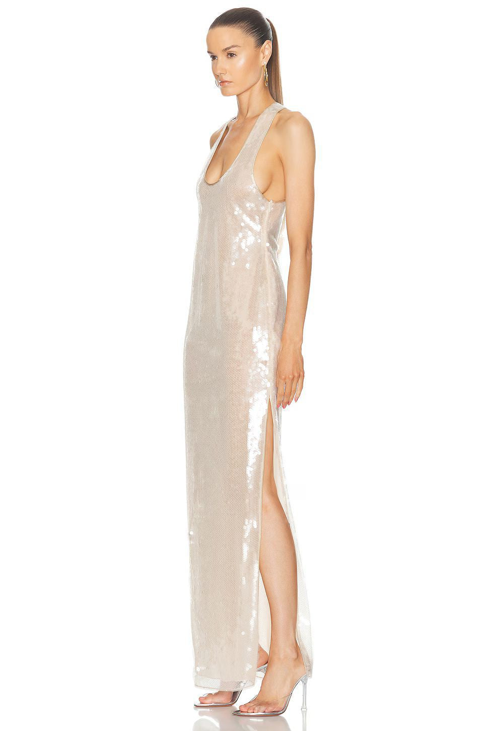 Hunter Sequin Backless Maxi Dress [EOL72MAQ]