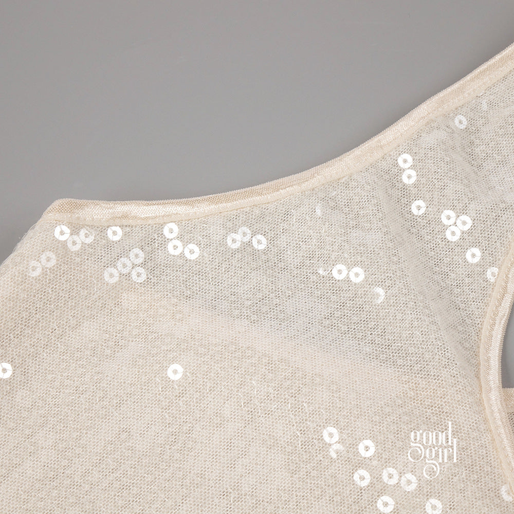 Hunter Sequin Backless Maxi Dress [F3LUXAB1]