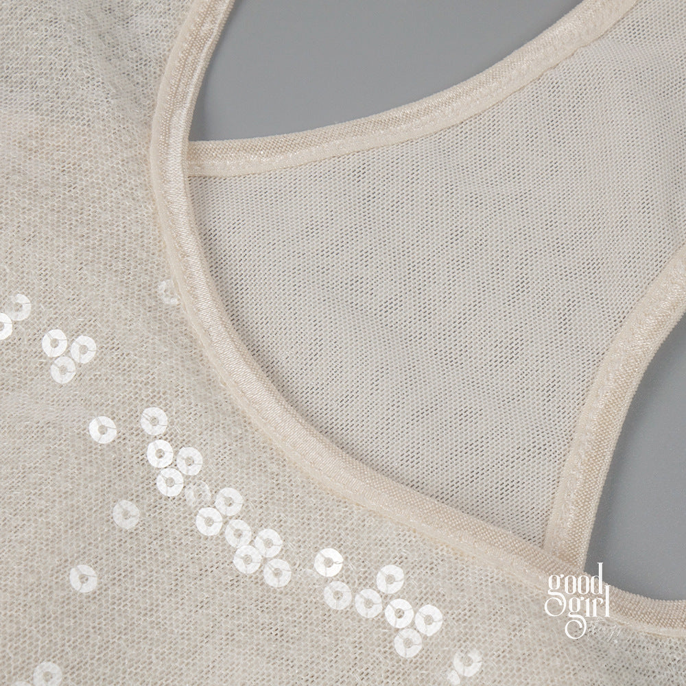 Hunter Sequin Backless Maxi Dress [HU7TYQ7K]