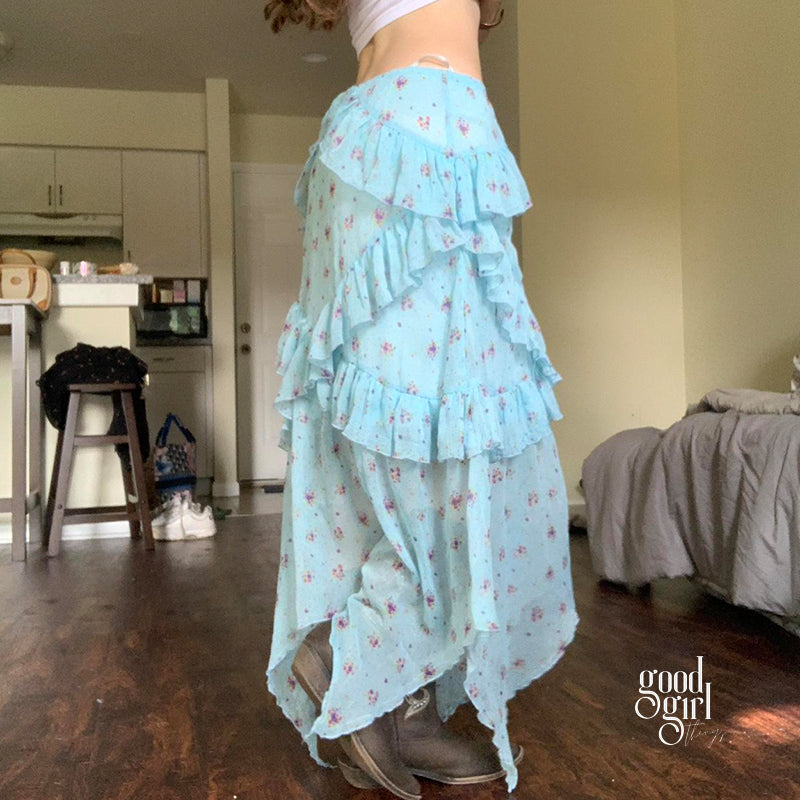 Ifrah Asymmetric Tiered Skirt [6UGR6KXJ]