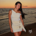 Ilia Buckle Vest Skirt Set [HV9J66EO]