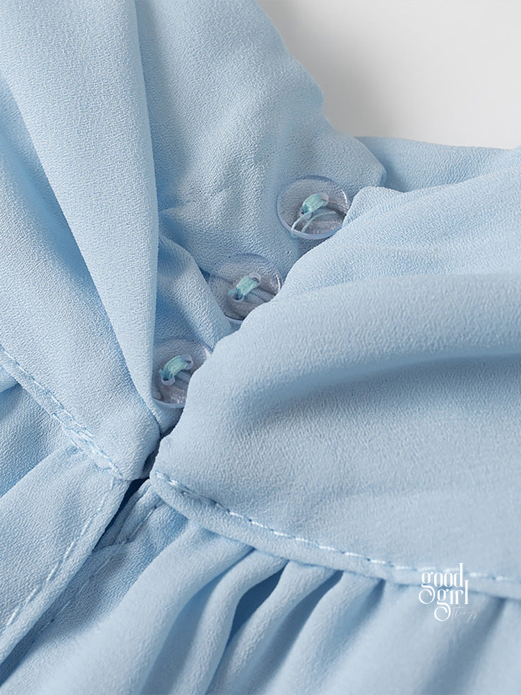 Indie Ruffled Bell Sleeve Mini Dress [722X5FYB]
