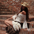 Jadore Off Shoulder Lace Mini Dress [TH3FQKXP]