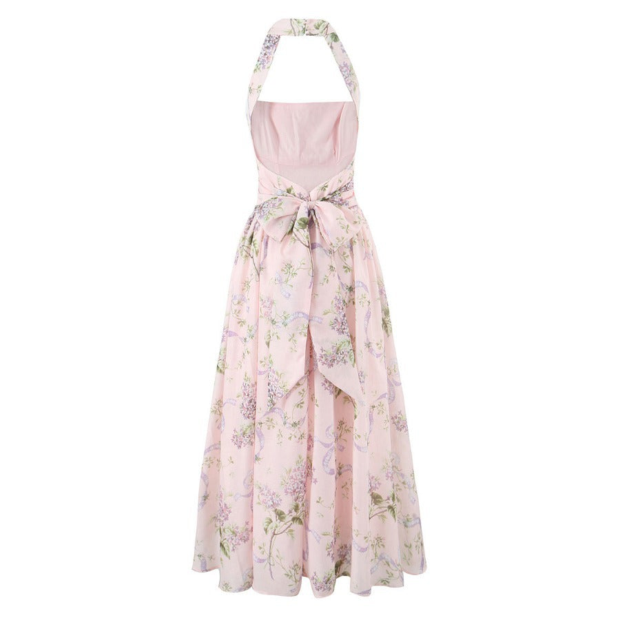 Janey Floral Halter Midi Dress [SW29EAH2]