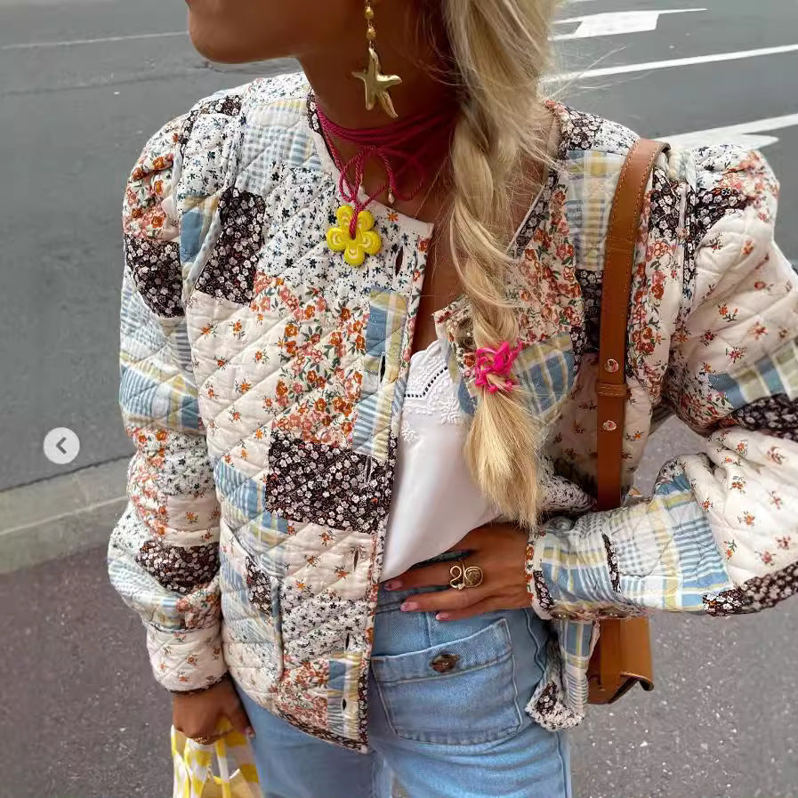 Jayce Floral Quilted Jacket [P5IA6Y4T]