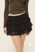 Jayne Tiered Lace Mini Skirt [IR7T9V1J]