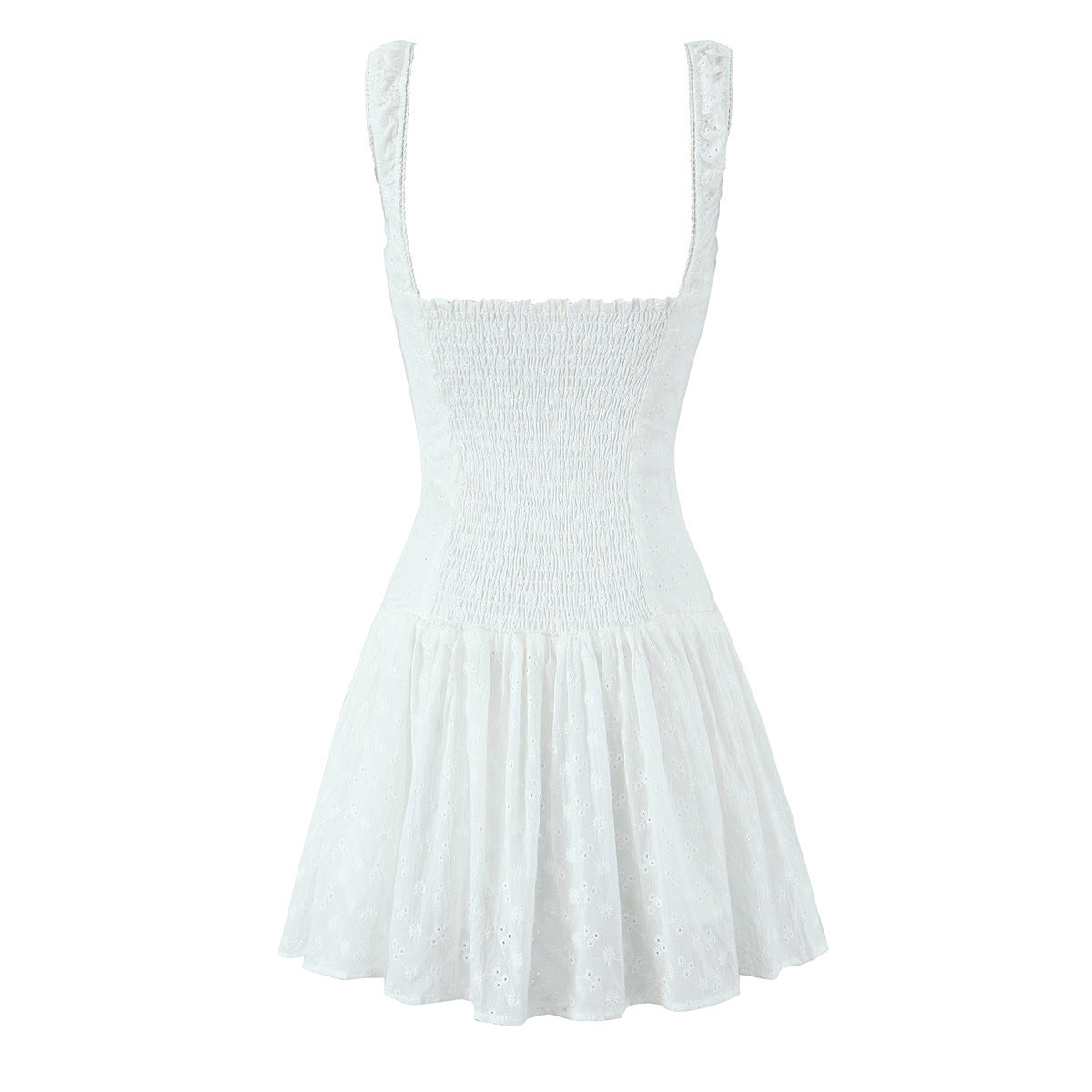 Jhene Embroidered Square Neck Dress [KX3B9T7J]