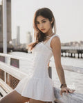 Jhene Embroidered Square Neck Dress [9YLFCNDI]