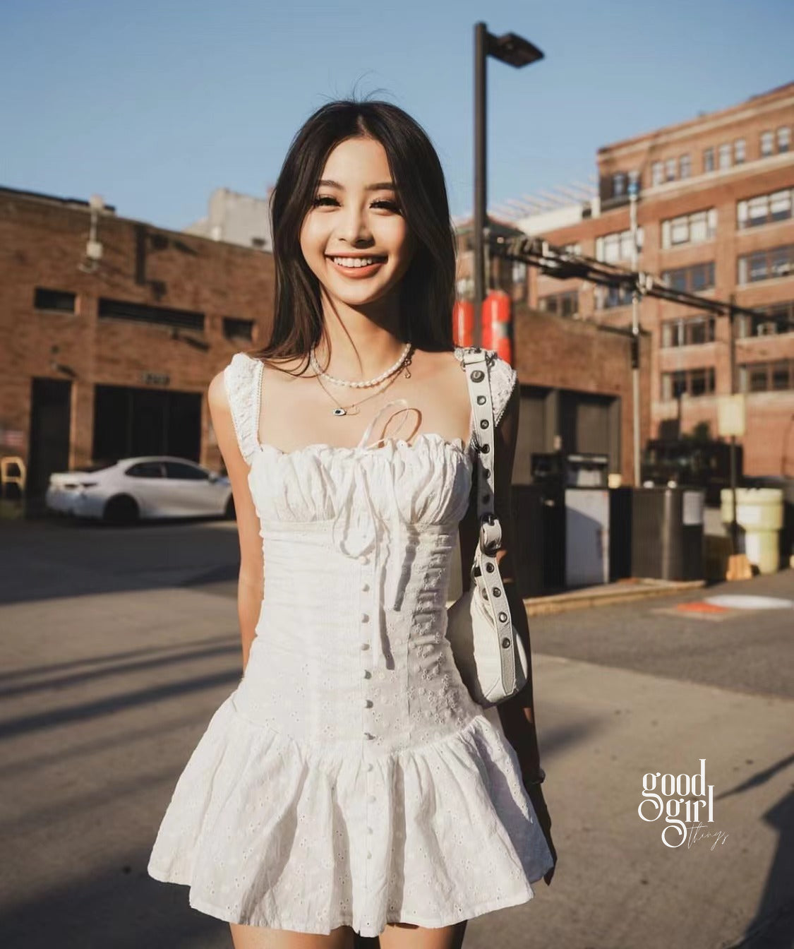 Jhene Embroidered Square Neck Dress [CFLXG69O]