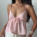 Justus Backless Lace-Up Camisole [Y1A9UOL3]