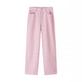 Kaidyn Pink Rhinestone Straight Jeans [RL2172TB]
