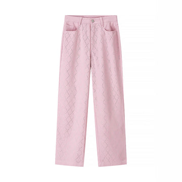 Kaidyn Pink Rhinestone Straight Jeans [RL2172TB]