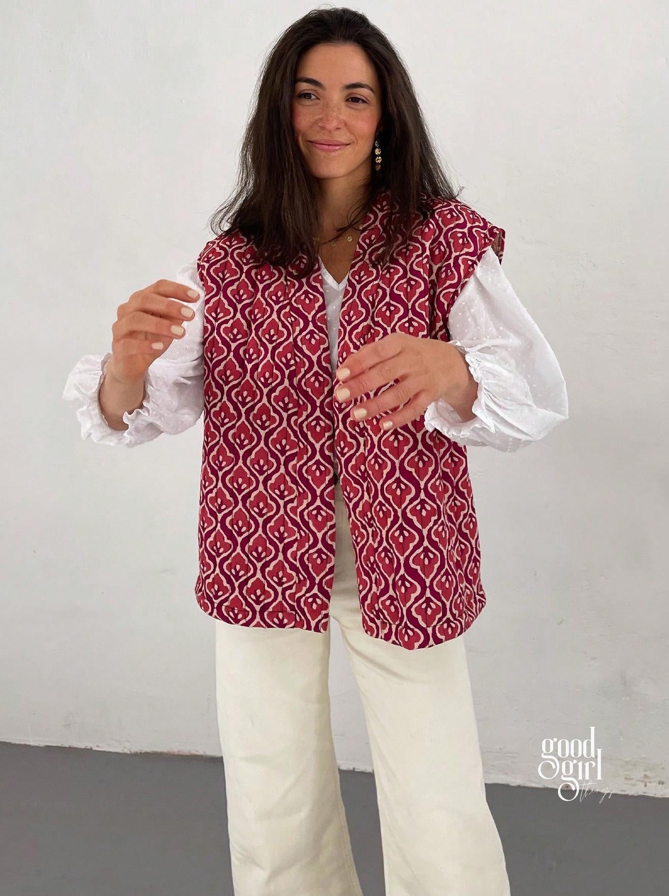 Kalee Printed Padded Vest [BOT72HUB]