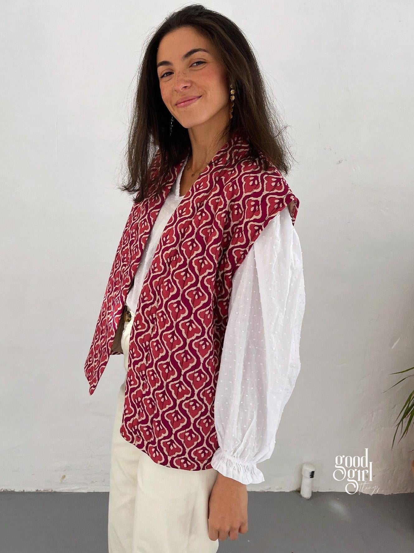 Kalee Printed Padded Vest [B9I7P43S]