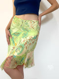 Kaleigh Irregular Mesh Midi Skirt [SIQXL5T1]